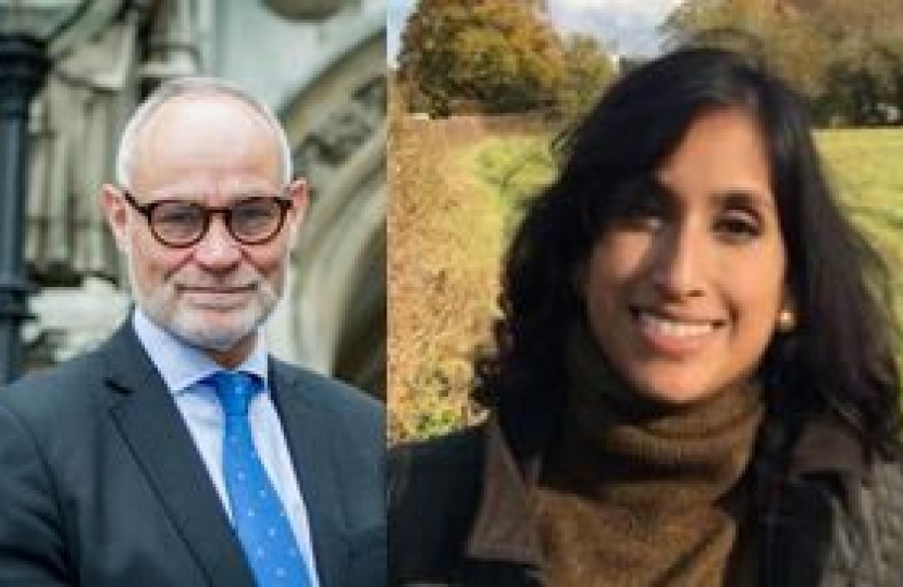 Crispin Blunt and Claire Coutinho