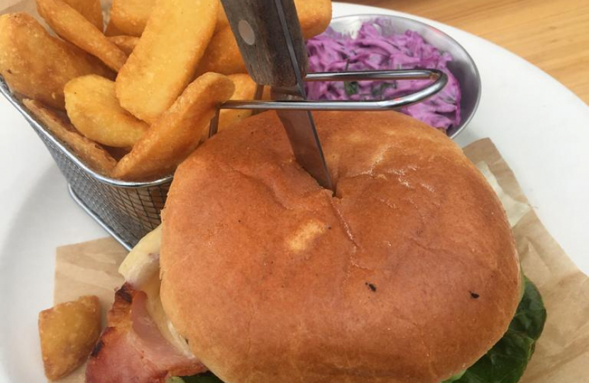 Claire's burger at Botley Hill Farm House