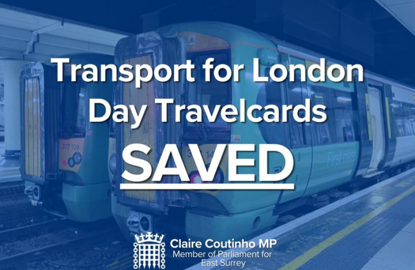 Transport for London Day Travelcards SAVED