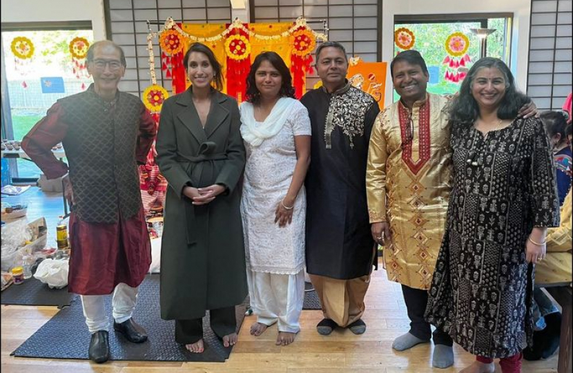 Claire joins Hindu families to celebrate the Durga Puja festival