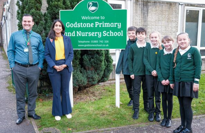 Claire visits Godstone Primary school 