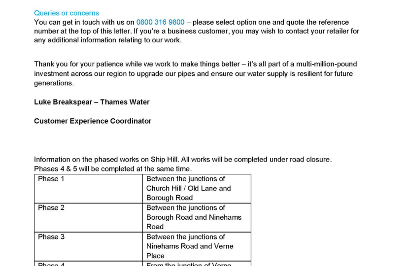 Letter from Thames Water - Page 2
