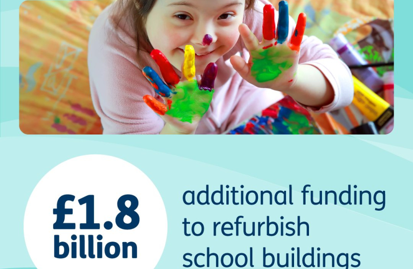 £1.8 billion additional funding to refurbish school buildings