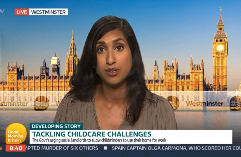 Claire speaking to Good Morning Britain about Childminders