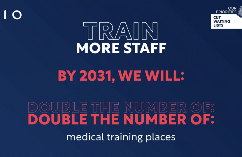 TRAIN MORE STAFF - By 2031 we will double the number of medical training places
