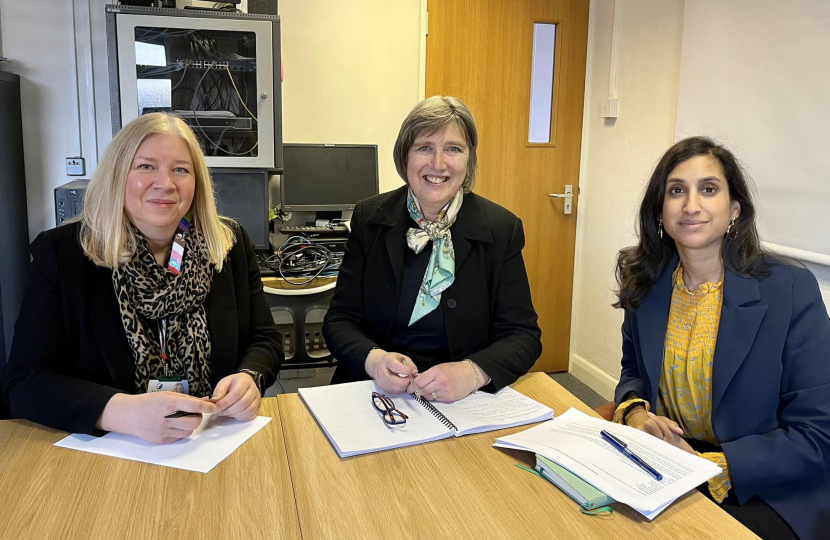 Claire with Liz Mills and Cllr Clare Curran from Surrey County Council