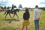 Claire judging the ridden horse competition with Spencer WIlton