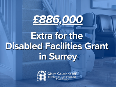 £886,000 extra for the Disabled Facilities Grant in Surrey