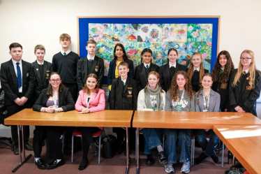 Claire visits Oxted School