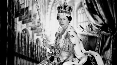 The Queen on her coronation day