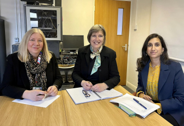 Claire with Liz Mills and Cllr Clare Curran from Surrey County Council