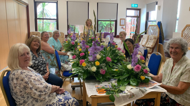 A flower arranging session at The Westway